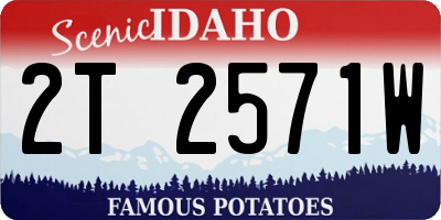 ID license plate 2T2571W