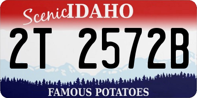 ID license plate 2T2572B