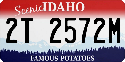 ID license plate 2T2572M