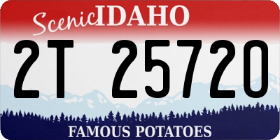 ID license plate 2T2572O