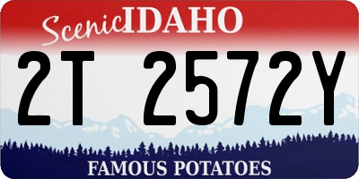 ID license plate 2T2572Y