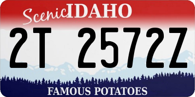 ID license plate 2T2572Z