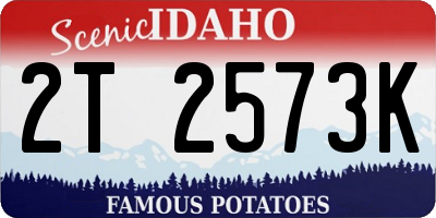 ID license plate 2T2573K