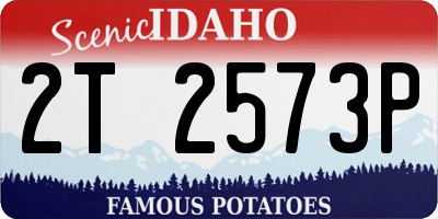 ID license plate 2T2573P