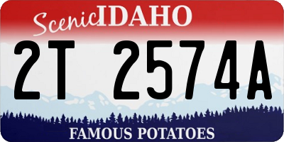 ID license plate 2T2574A