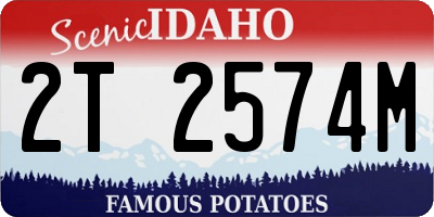 ID license plate 2T2574M