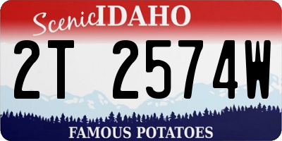 ID license plate 2T2574W