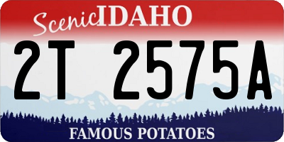 ID license plate 2T2575A