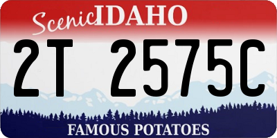 ID license plate 2T2575C