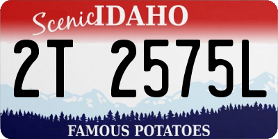 ID license plate 2T2575L