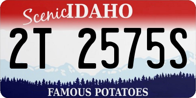 ID license plate 2T2575S
