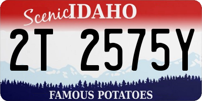 ID license plate 2T2575Y