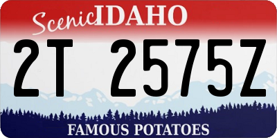 ID license plate 2T2575Z