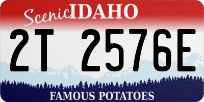 ID license plate 2T2576E