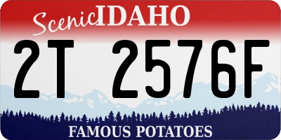 ID license plate 2T2576F