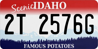ID license plate 2T2576G