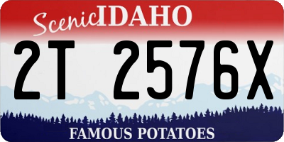 ID license plate 2T2576X