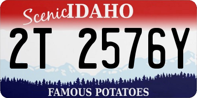 ID license plate 2T2576Y