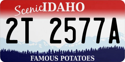 ID license plate 2T2577A