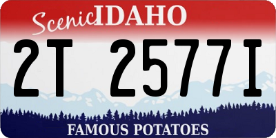 ID license plate 2T2577I