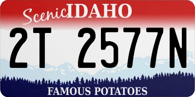 ID license plate 2T2577N