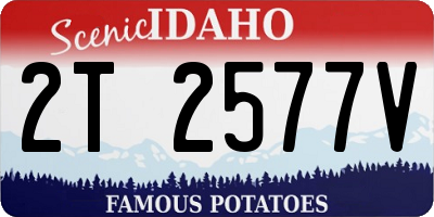 ID license plate 2T2577V