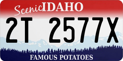 ID license plate 2T2577X