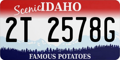 ID license plate 2T2578G