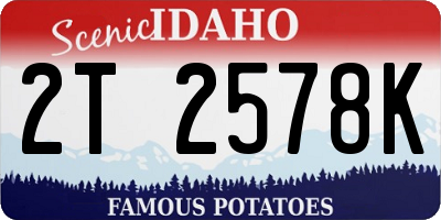 ID license plate 2T2578K