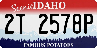 ID license plate 2T2578P
