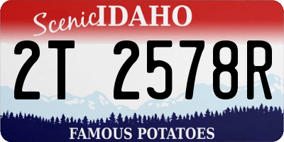 ID license plate 2T2578R