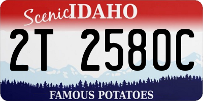 ID license plate 2T2580C