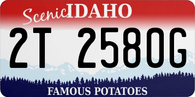 ID license plate 2T2580G