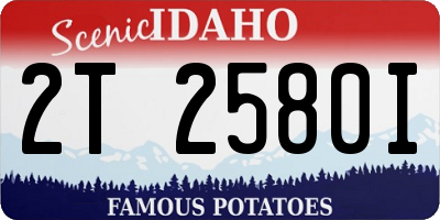 ID license plate 2T2580I