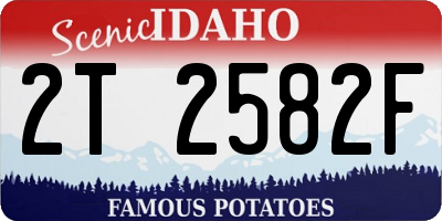 ID license plate 2T2582F