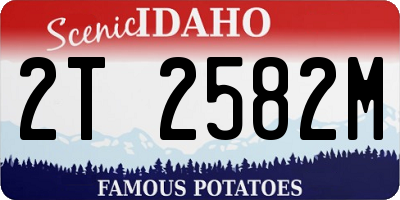 ID license plate 2T2582M