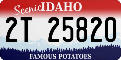 ID license plate 2T2582O