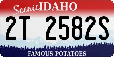 ID license plate 2T2582S