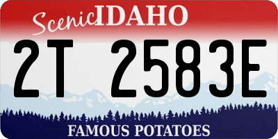 ID license plate 2T2583E