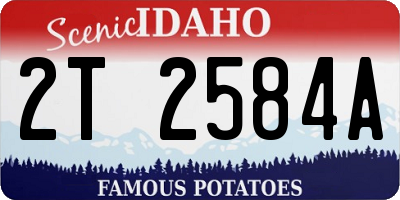 ID license plate 2T2584A