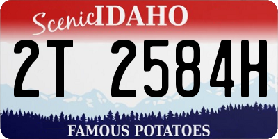 ID license plate 2T2584H