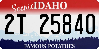 ID license plate 2T2584O
