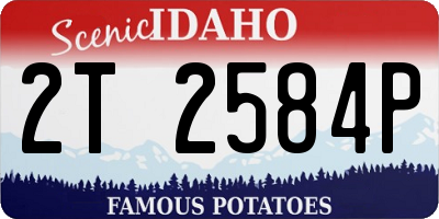 ID license plate 2T2584P