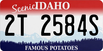 ID license plate 2T2584S