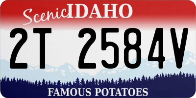 ID license plate 2T2584V