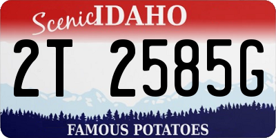 ID license plate 2T2585G