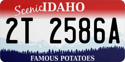 ID license plate 2T2586A