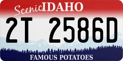 ID license plate 2T2586D
