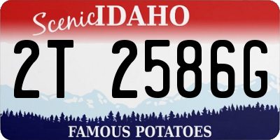 ID license plate 2T2586G
