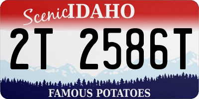 ID license plate 2T2586T